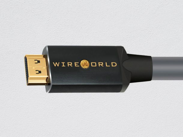 Wireworld HDMI cable on grey background
