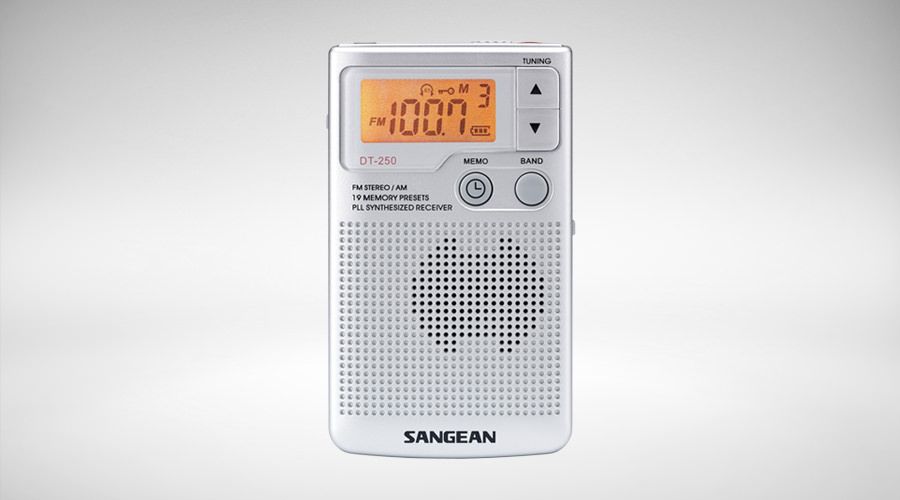 Sangean DT-250 white pocket radio